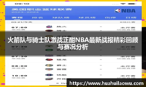 火箭队与骑士队激战正酣NBA最新战报精彩回顾与赛况分析